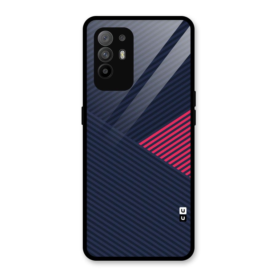 Criscros Stripes Glass Back Case for Oppo F19 Pro Plus 5G