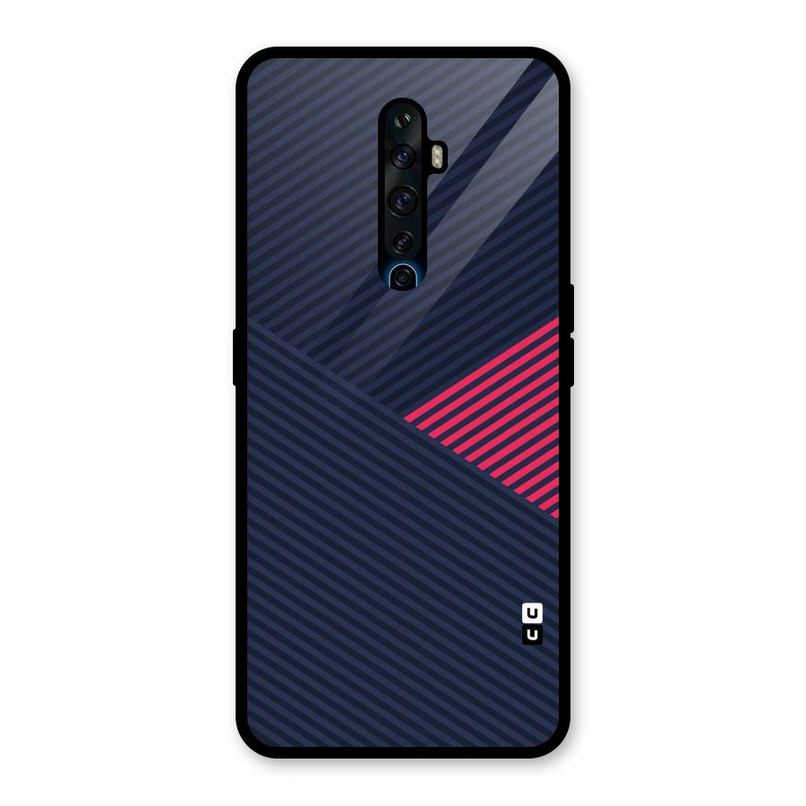 Criscros Stripes Glass Back Case for Oppo Reno2 F