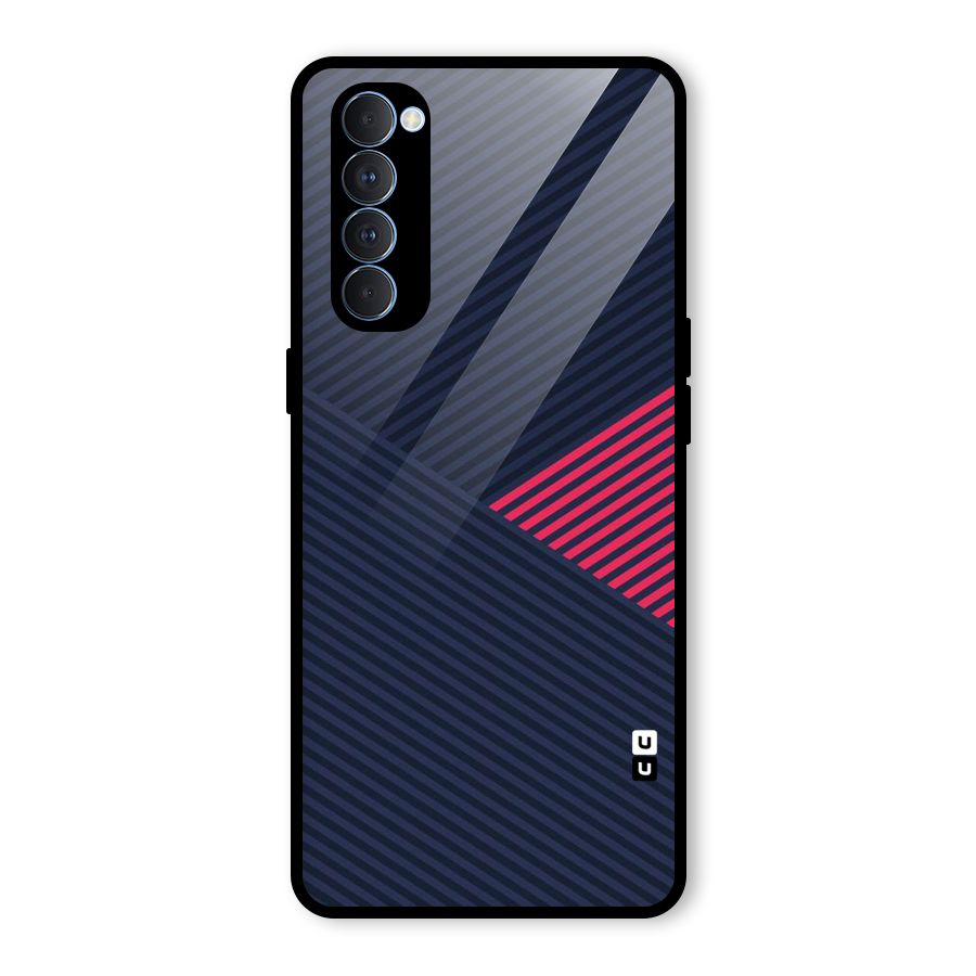 Criscros Stripes Glass Back Case for Oppo Reno4 Pro