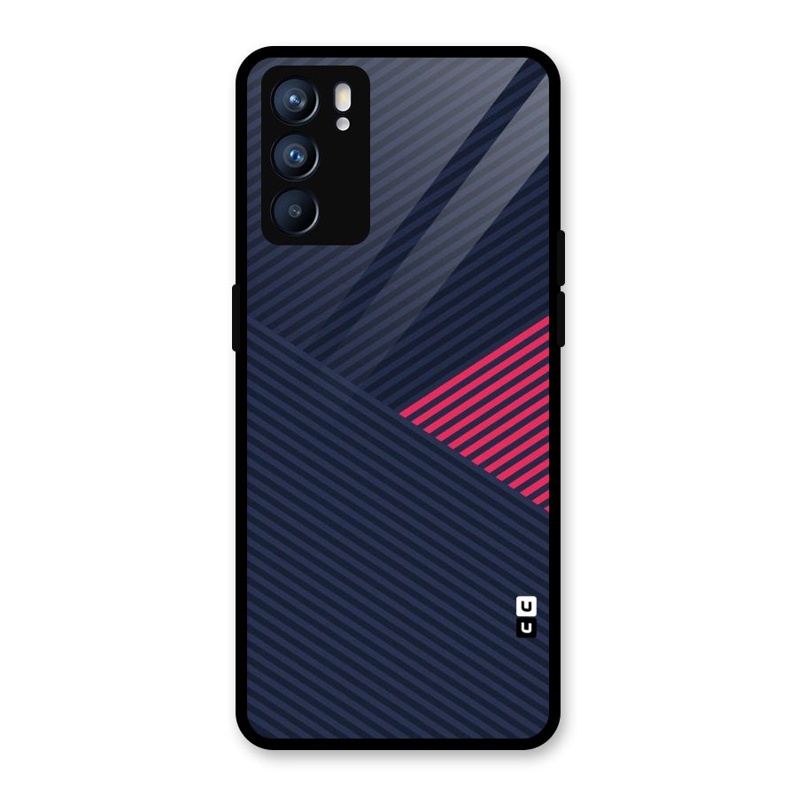 Criscros Stripes Glass Back Case for Oppo Reno6 5G