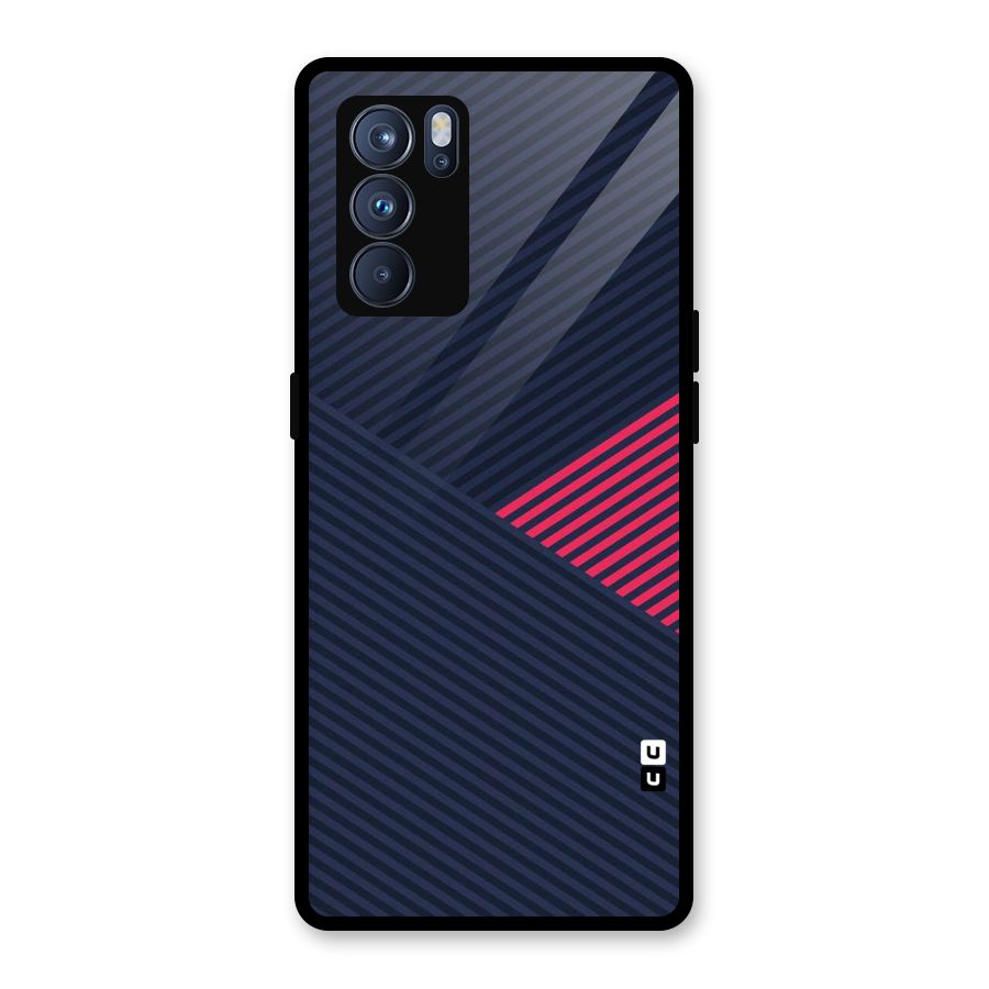 Criscros Stripes Glass Back Case for Oppo Reno6 Pro 5G