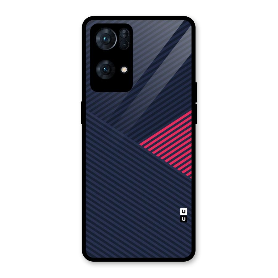 Criscros Stripes Glass Back Case for Oppo Reno7 Pro 5G