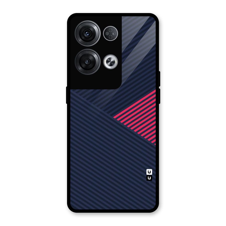 Criscros Stripes Glass Back Case for Oppo Reno8 Pro 5G