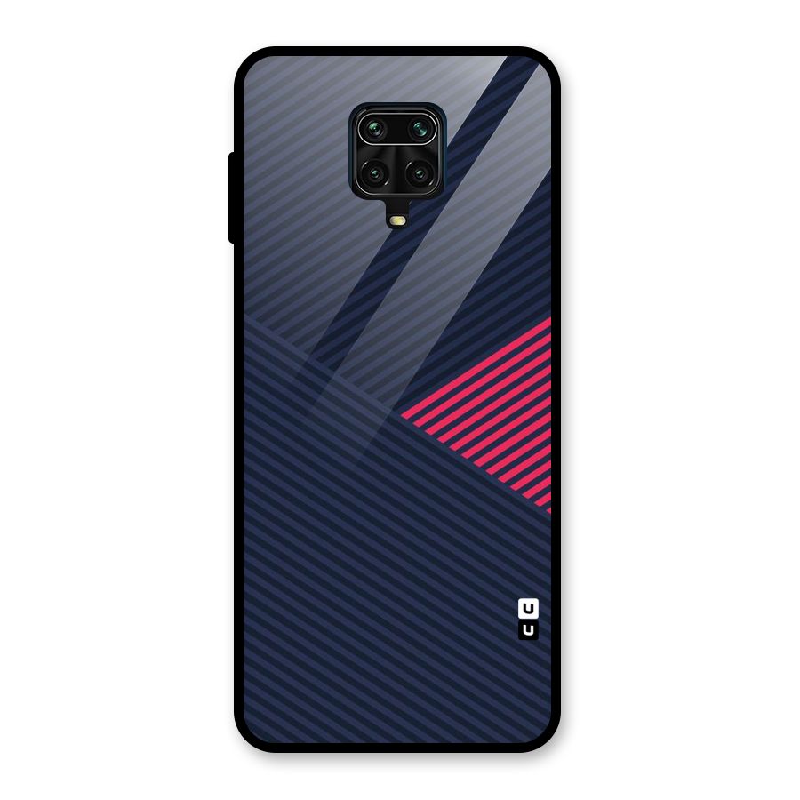 Criscros Stripes Glass Back Case for Poco M2 Pro