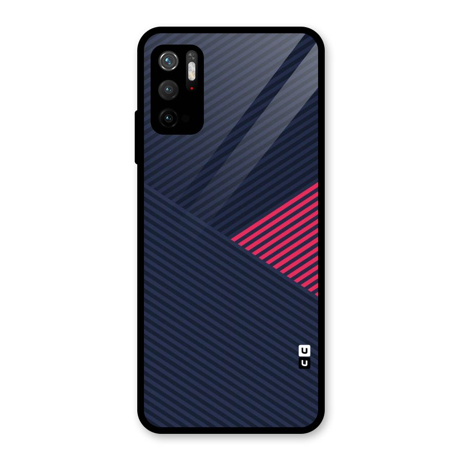 Criscros Stripes Glass Back Case for Poco M3 Pro 5G