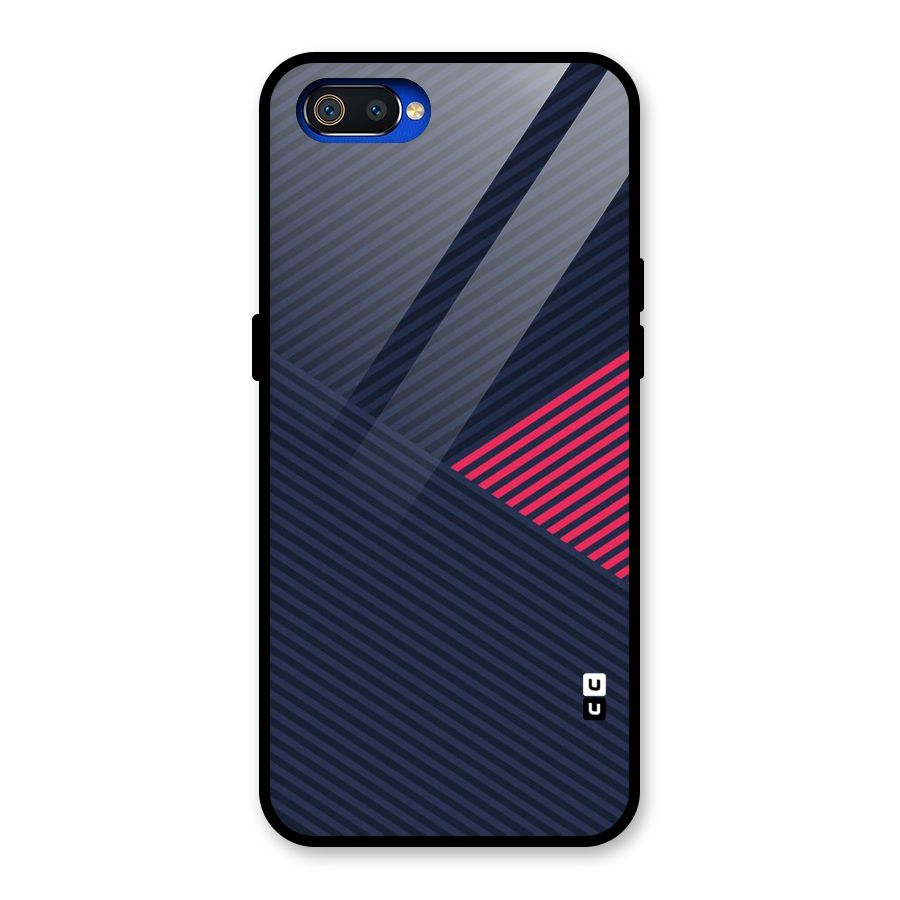 Criscros Stripes Glass Back Case for Realme C2