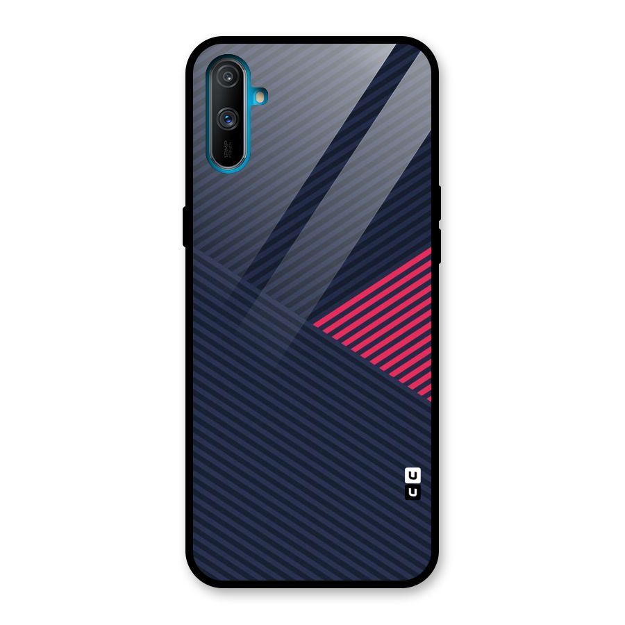 Criscros Stripes Glass Back Case for Realme C3
