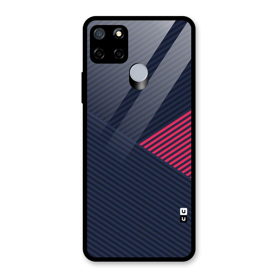 Criscros Stripes Glass Back Case for Realme Narzo 20