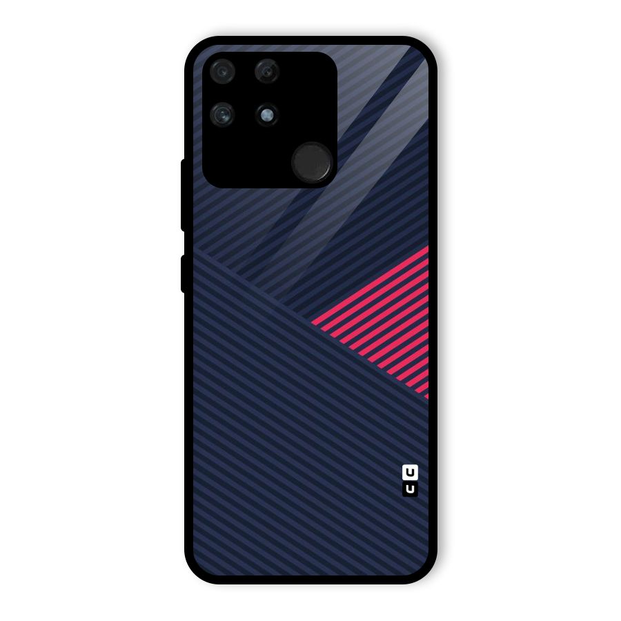 Criscros Stripes Glass Back Case for Realme Narzo 50A