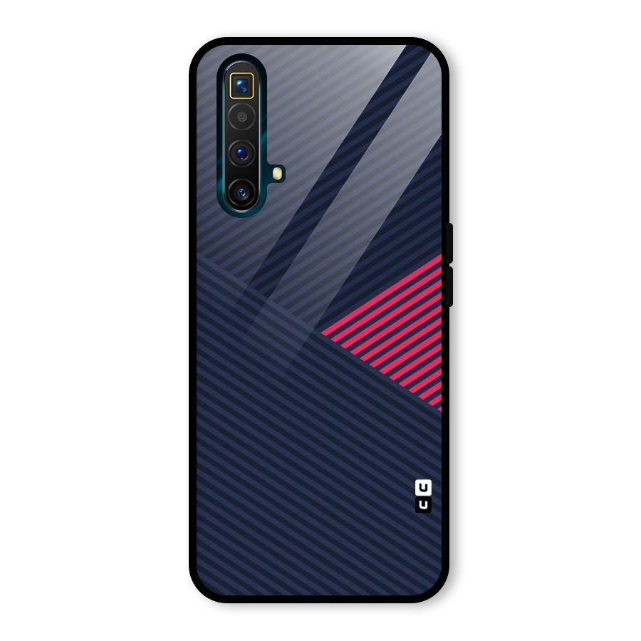 Criscros Stripes Glass Back Case for Realme X3