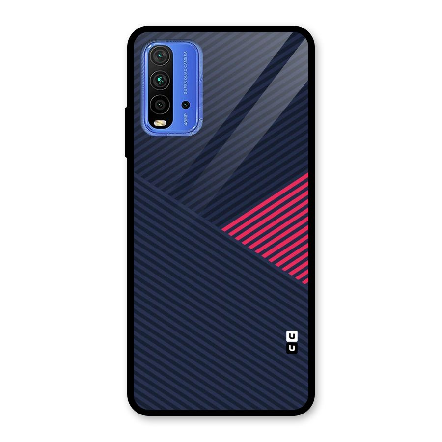 Criscros Stripes Glass Back Case for Redmi 9 Power