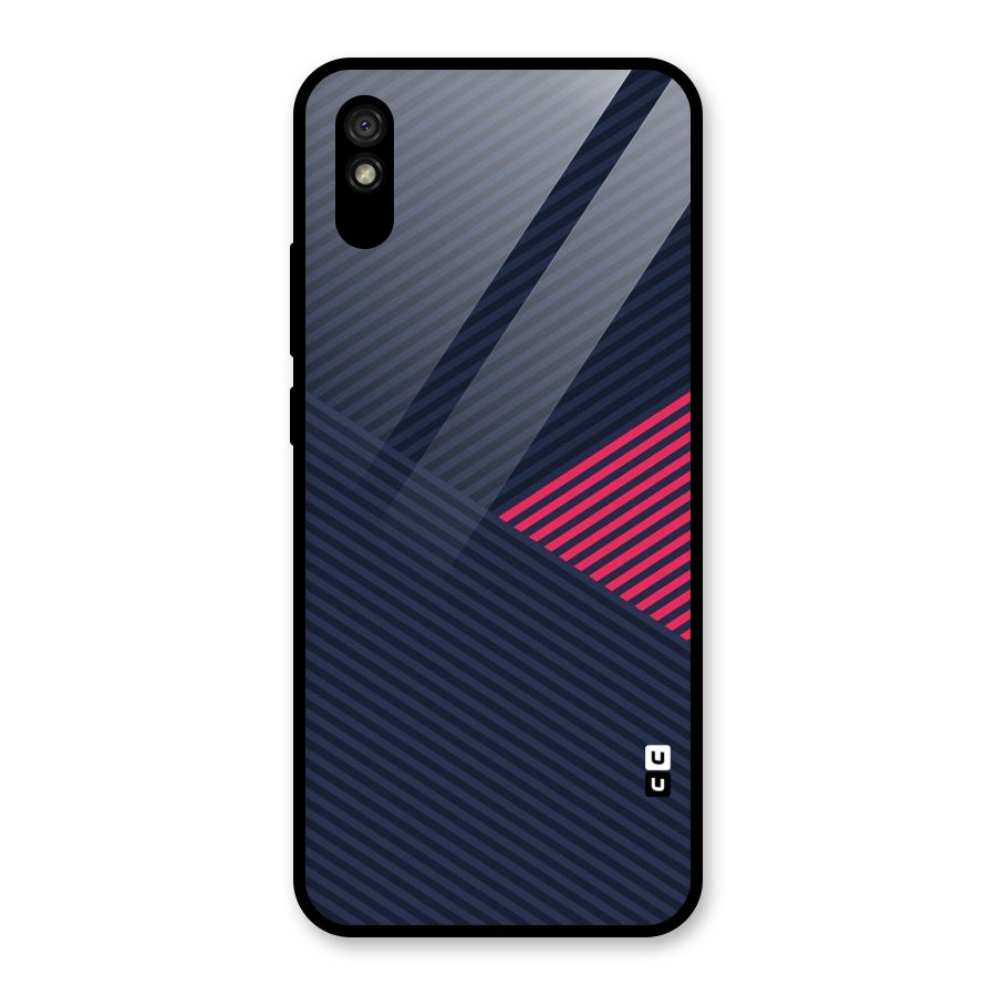Criscros Stripes Glass Back Case for Redmi 9i