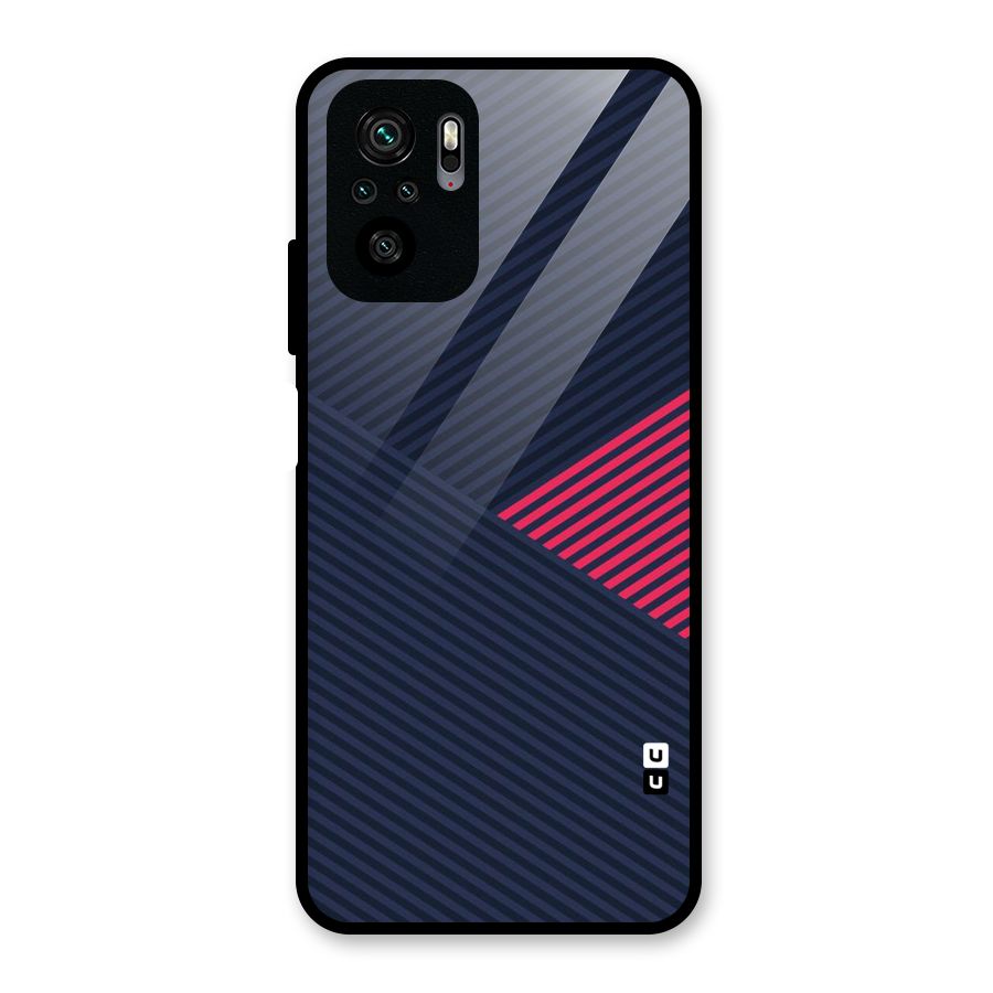 Criscros Stripes Glass Back Case for Redmi Note 10S