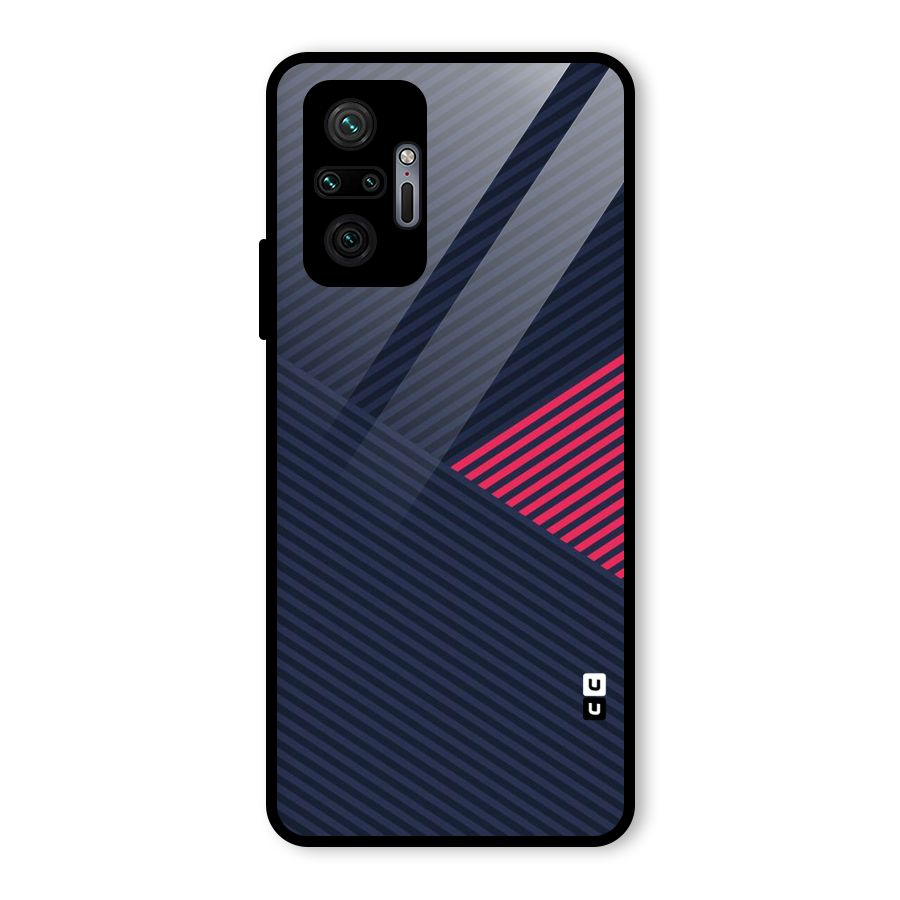 Criscros Stripes Glass Back Case for Redmi Note 10 Pro
