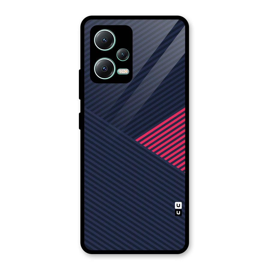 Criscros Stripes Glass Back Case for Redmi Note 12 5G