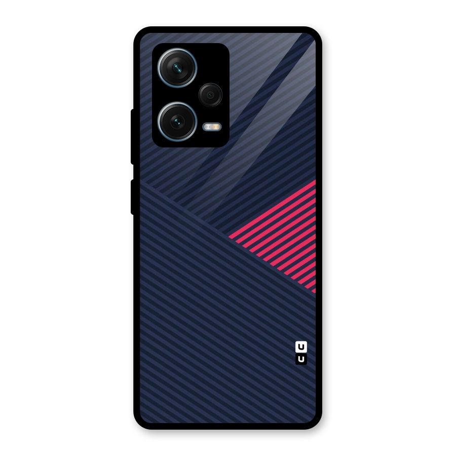 Criscros Stripes Glass Back Case for Redmi Note 12 Pro Plus 5G