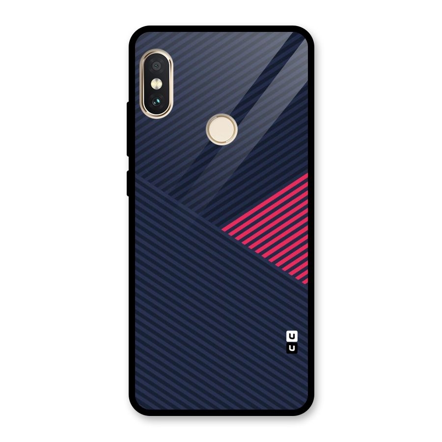 Criscros Stripes Glass Back Case for Redmi Note 5 Pro