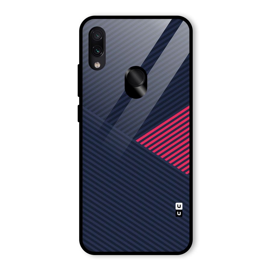 Criscros Stripes Glass Back Case for Redmi Note 7 Pro