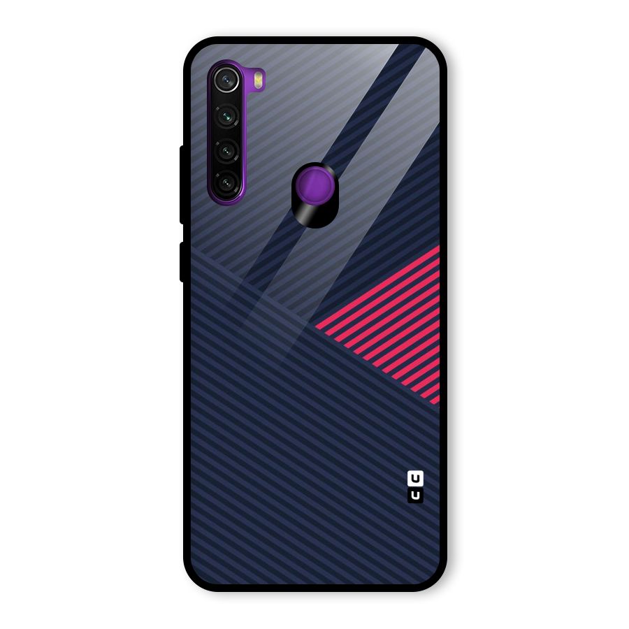Criscros Stripes Glass Back Case for Redmi Note 8