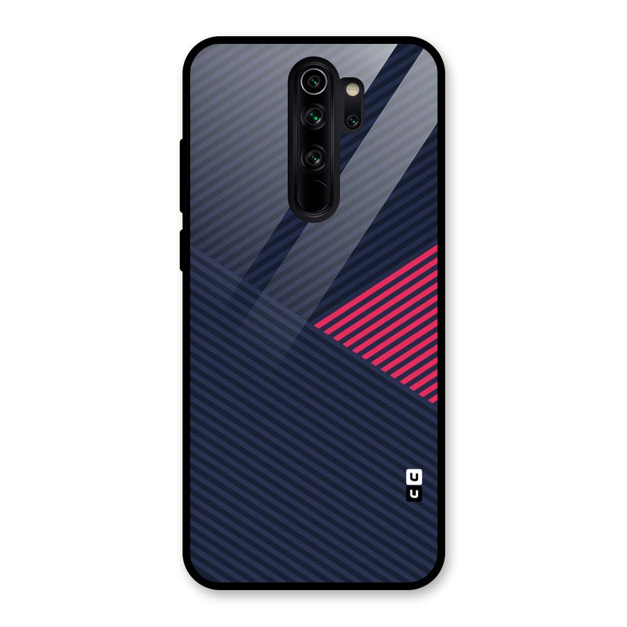 Criscros Stripes Glass Back Case for Redmi Note 8 Pro