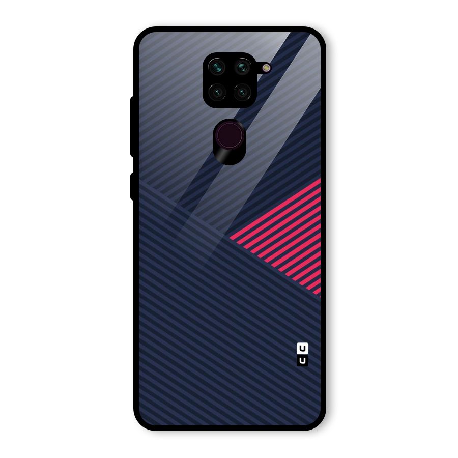 Criscros Stripes Glass Back Case for Redmi Note 9