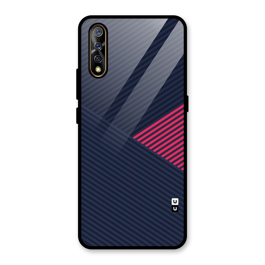 Criscros Stripes Glass Back Case for Vivo S1