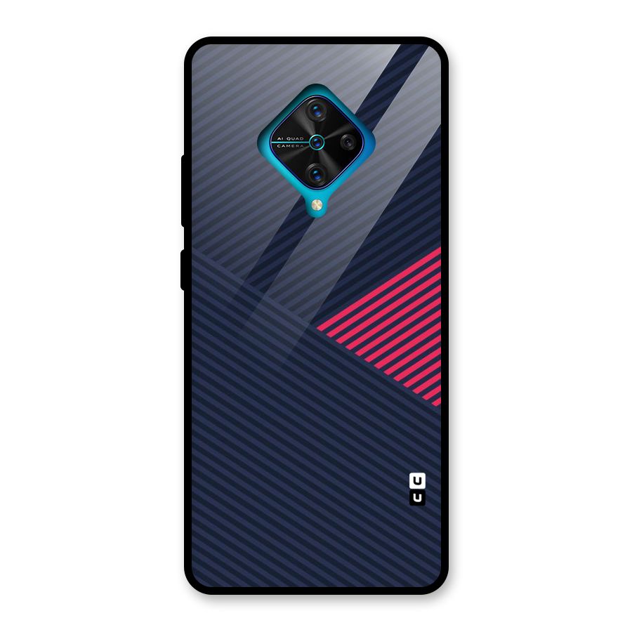 Criscros Stripes Glass Back Case for Vivo S1 Pro