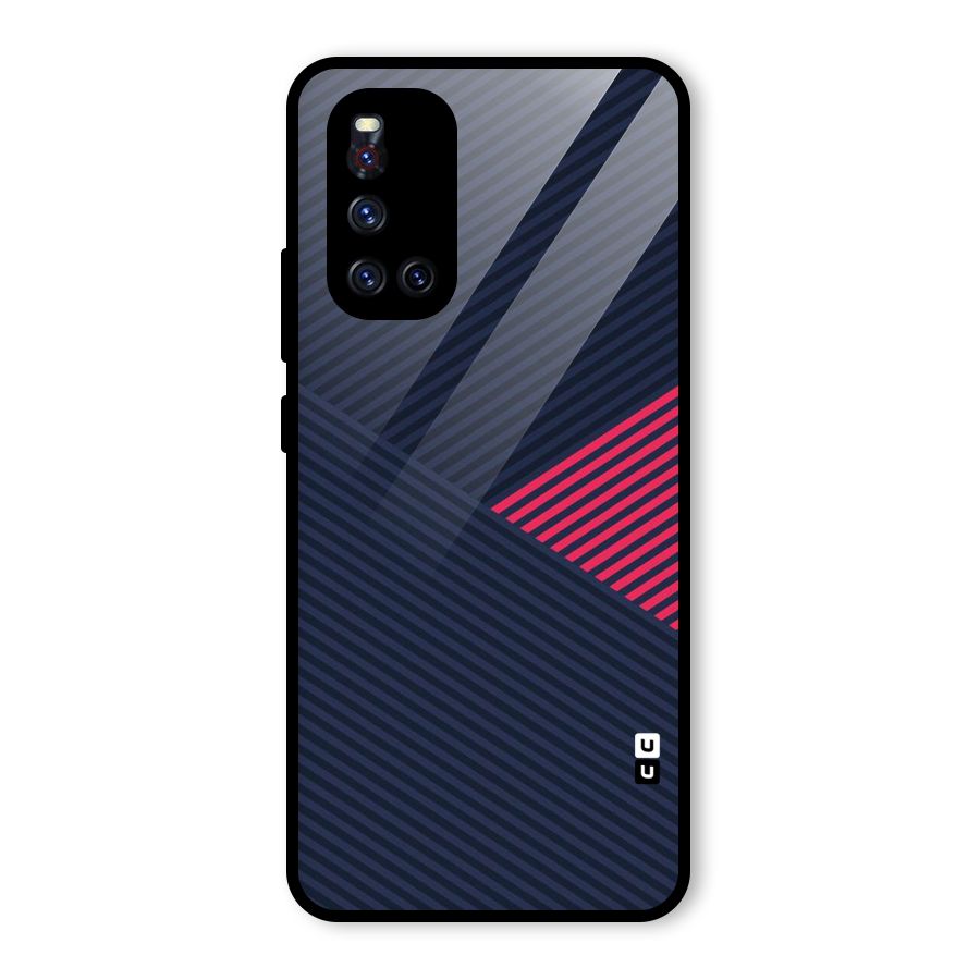 Criscros Stripes Glass Back Case for Vivo V19