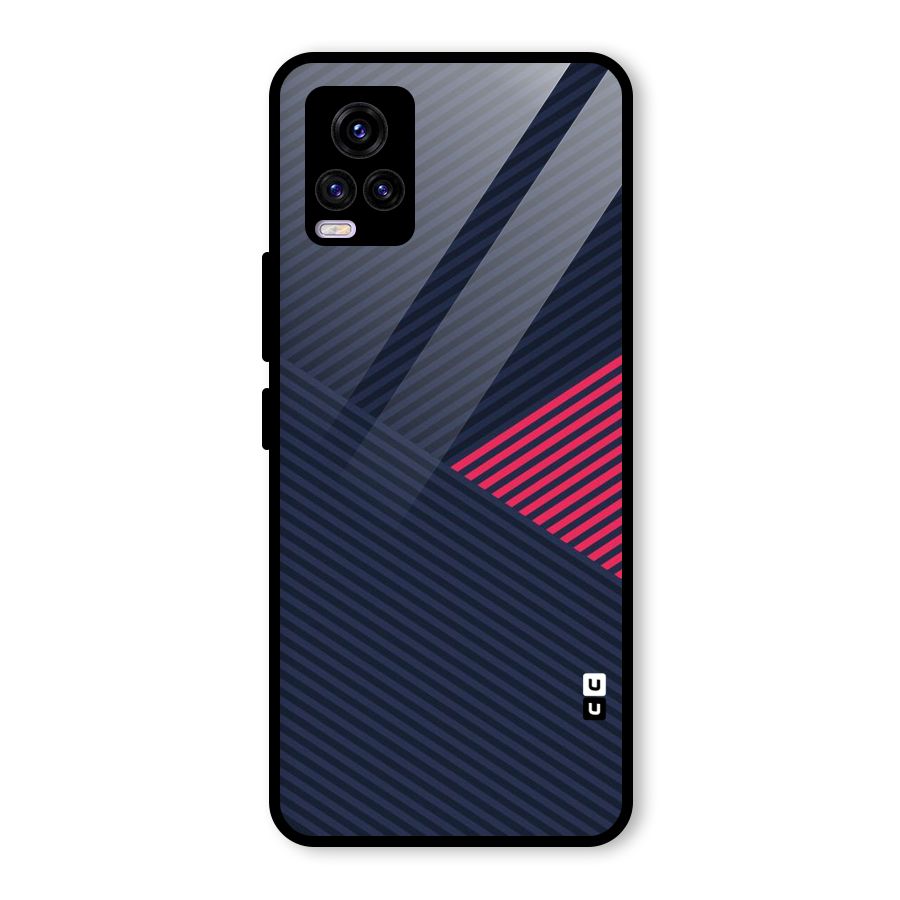 Criscros Stripes Glass Back Case for Vivo V20