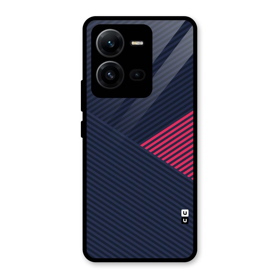 Criscros Stripes Glass Back Case for Vivo V25
