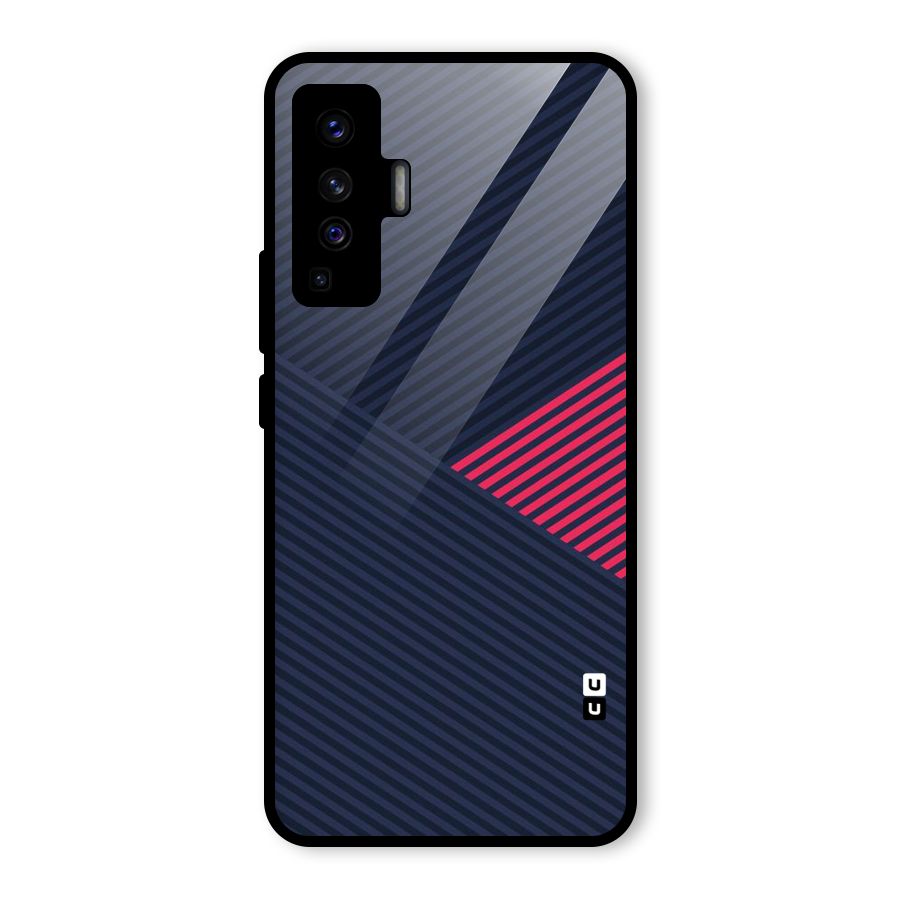 Criscros Stripes Glass Back Case for Vivo X50