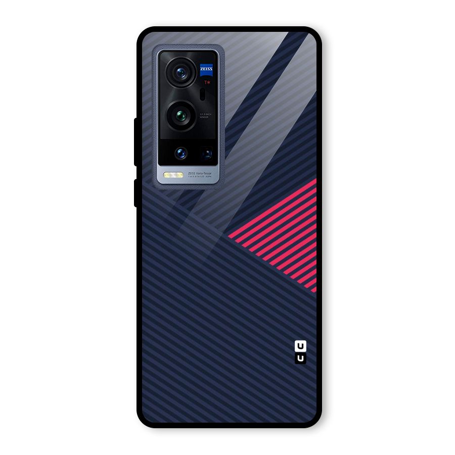 Criscros Stripes Glass Back Case for Vivo X60 Pro Plus