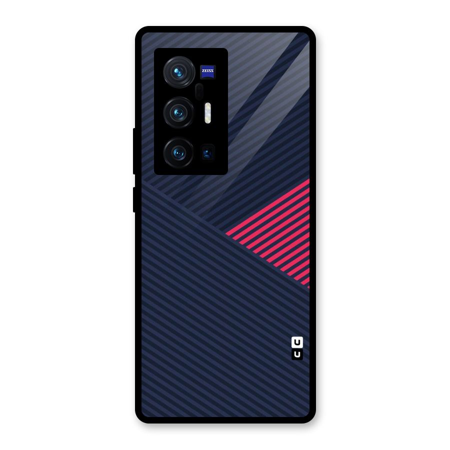 Criscros Stripes Glass Back Case for Vivo X70 Pro Plus