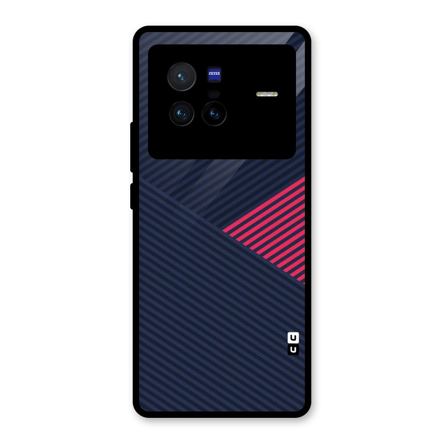 Criscros Stripes Glass Back Case for Vivo X80