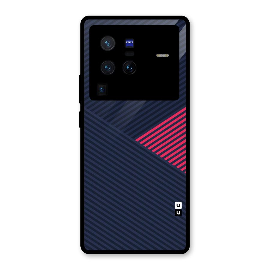 Criscros Stripes Glass Back Case for Vivo X80 Pro