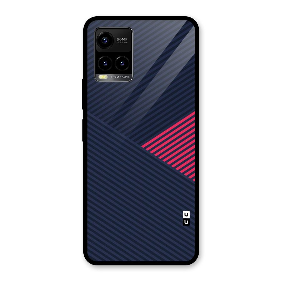 Criscros Stripes Glass Back Case for Vivo Y21T