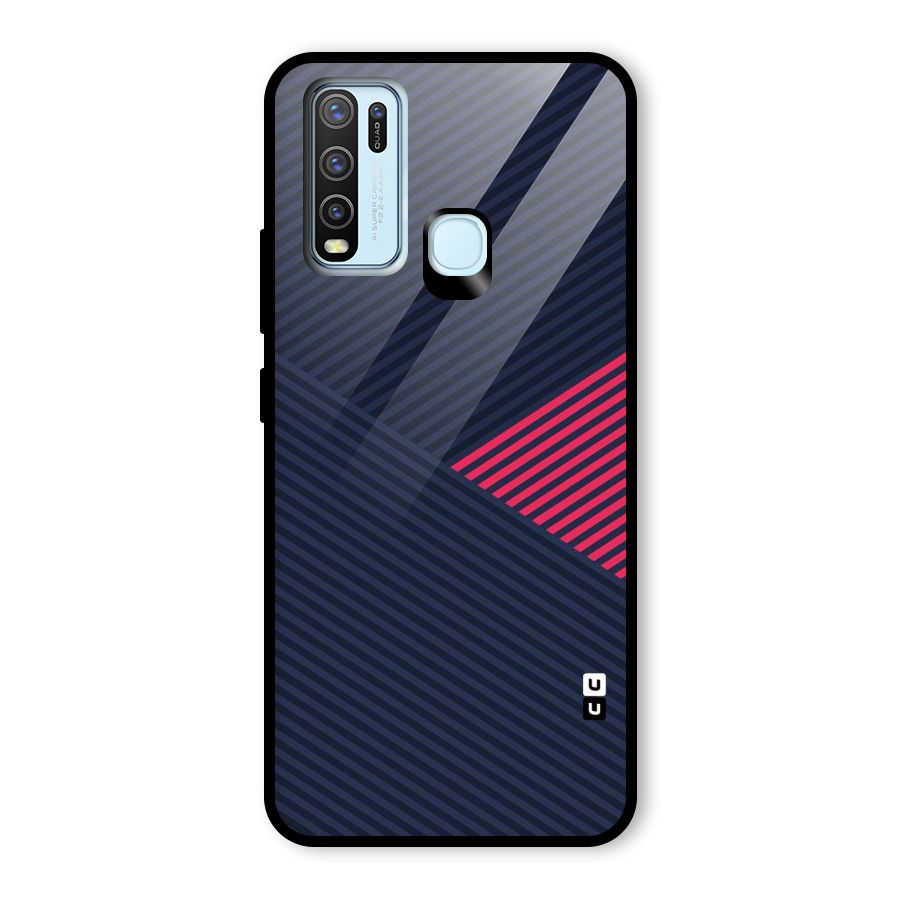 Criscros Stripes Glass Back Case for Vivo Y50