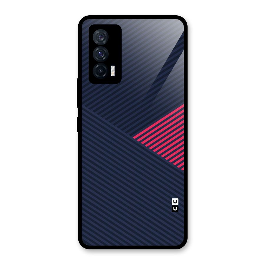 Criscros Stripes Glass Back Case for Vivo iQOO 7 5G