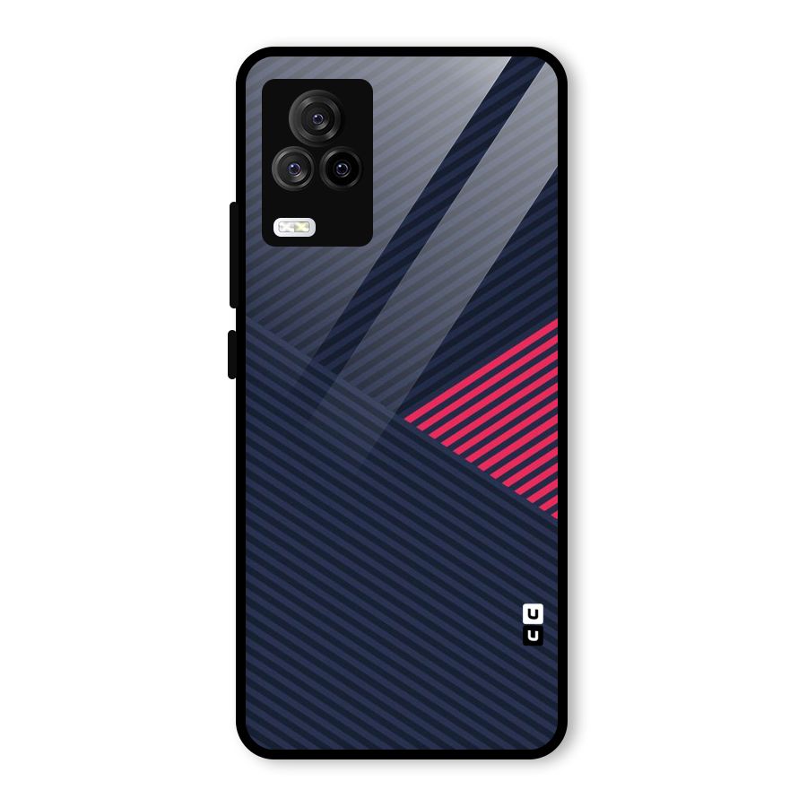 Criscros Stripes Glass Back Case for Vivo iQOO 7 Legend 5G