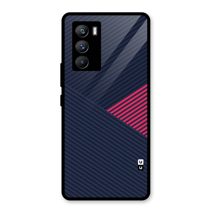Criscros Stripes Glass Back Case for Vivo iQOO 9 SE