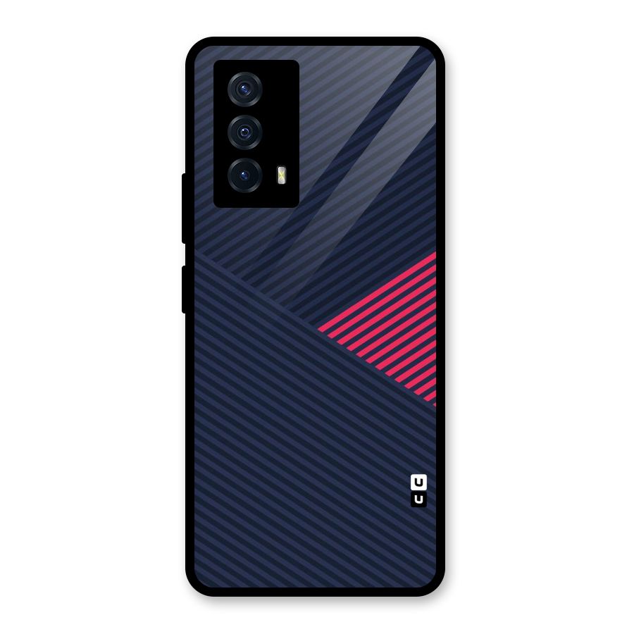 Criscros Stripes Glass Back Case for Vivo iQOO Z5