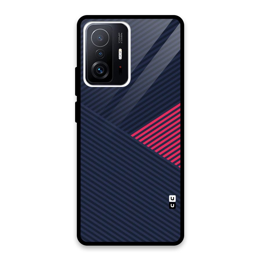 Criscros Stripes Glass Back Case for Xiaomi 11T Pro