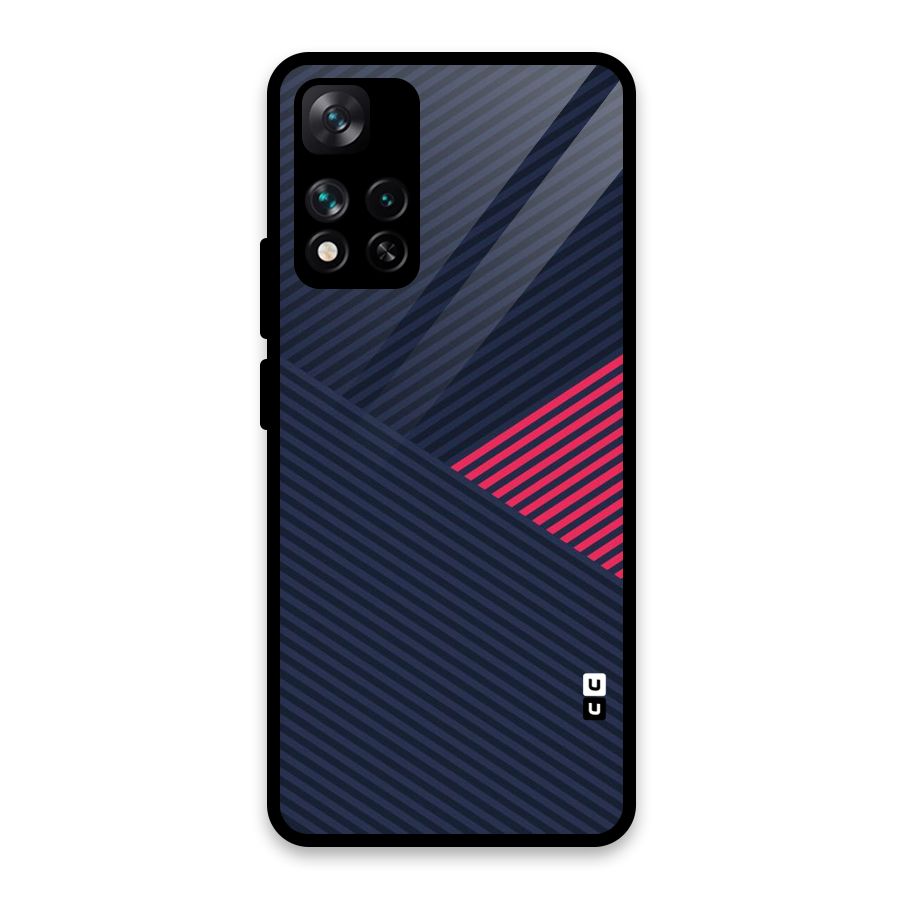 Criscros Stripes Glass Back Case for Xiaomi 11i HyperCharge 5G