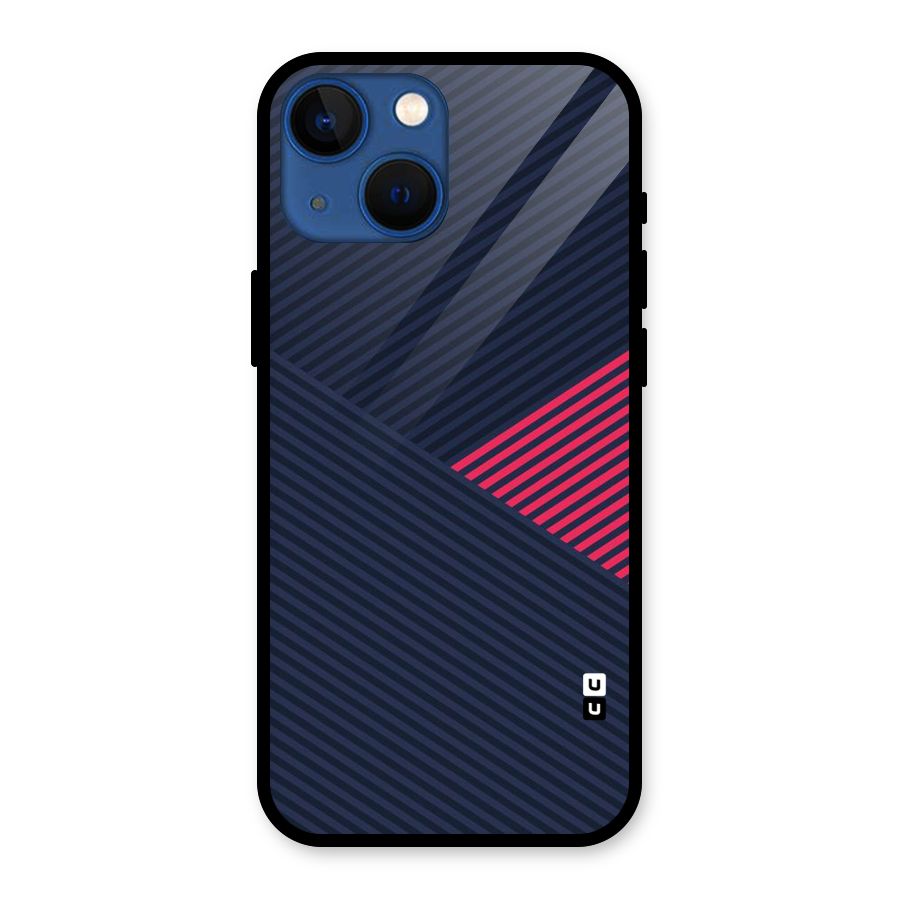 Criscros Stripes Glass Back Case for iPhone 13 Mini