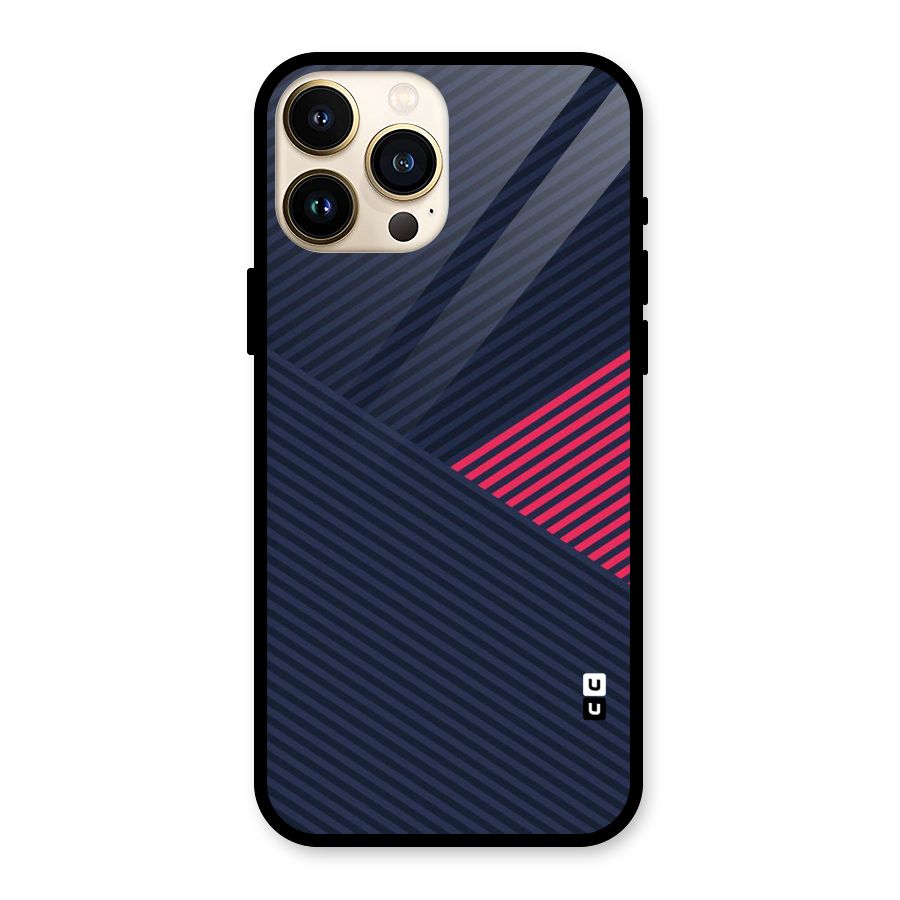 Criscros Stripes Glass Back Case for iPhone 13 Pro Max