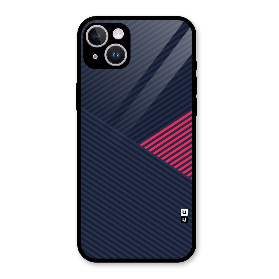 Criscros Stripes Glass Back Case for iPhone 14 Plus