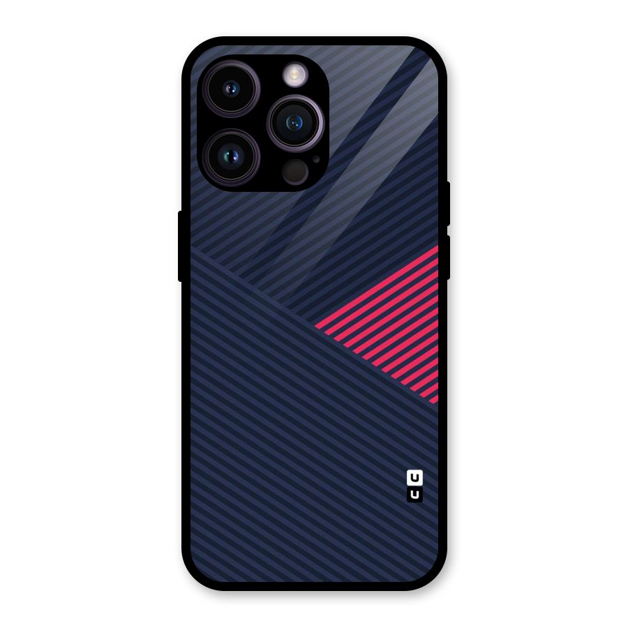 Criscros Stripes Glass Back Case for iPhone 14 Pro Max