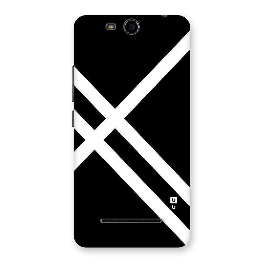 CrissCross Lines Back Case for Micromax Canvas Juice 3 Q392