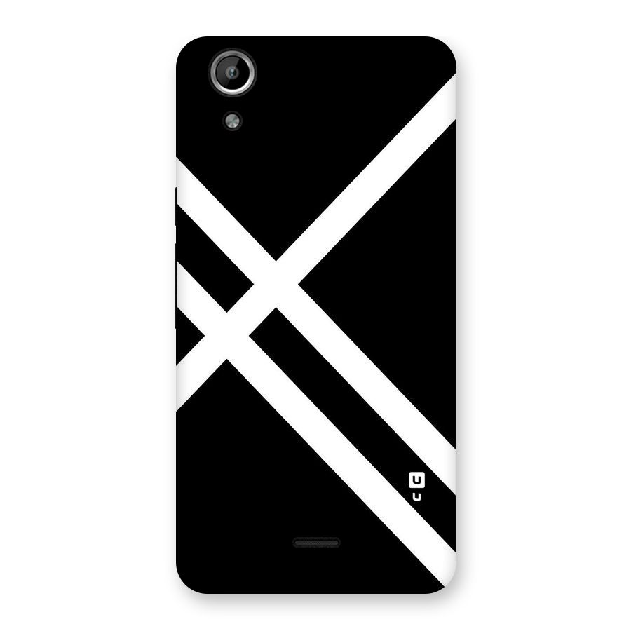 CrissCross Lines Back Case for Micromax Canvas Selfie Lens Q345