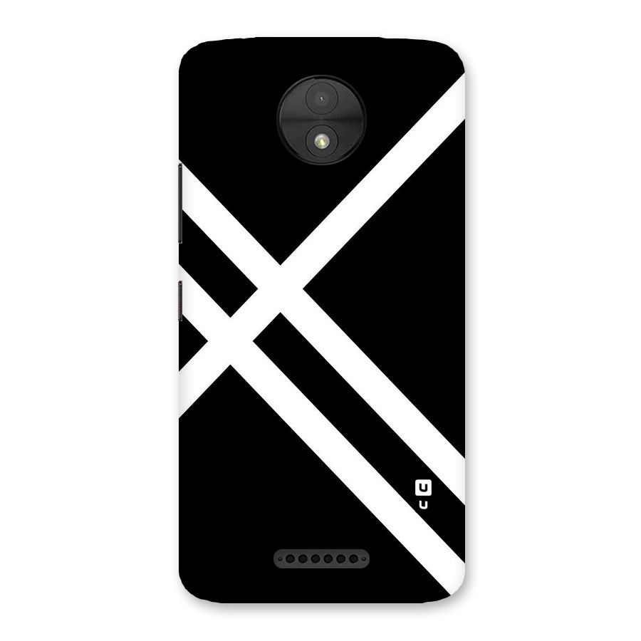 CrissCross Lines Back Case for Moto C